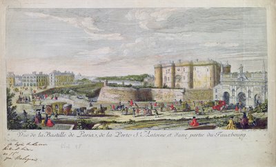 View of the Bastille and the Porte Saint-Antoine by Jacques Rigaud